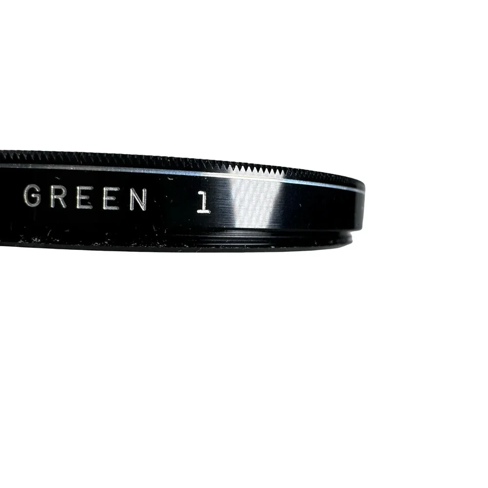Vintage HCE 55mm Green 1 Camera Lens Filter Threaded Circular w/ Case Made Japan